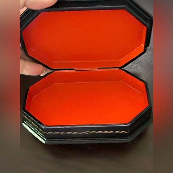 Antique Russian Lacquer Box Kholui Hand painted signed - Picture 7 of 11